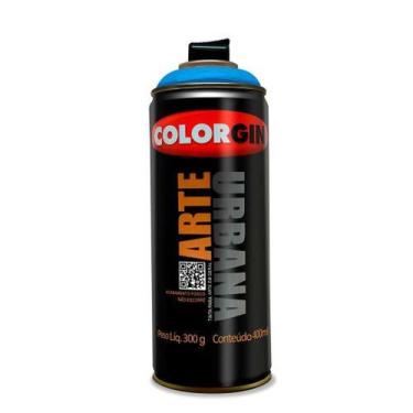 Imagem de Spray Tinta Arte Urbana Azul Miro 926 Fosco - Colorgin 400ml