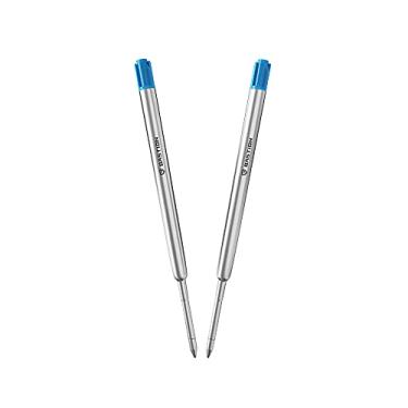 Imagem de BASTION® Recarga de caneta premium, tinta profundamente pigmentada para todas as canetas de luxo BASTION Bolt, refil de tinta padrão com ponta fina de 0,55 mm - azul, 2 peças