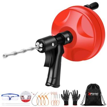 Imagem de Ferramentas de cobra de drenagem de modo duplo de 6 m, trado de drenagem 13 em 1 para desbloqueio de pia e drenagem, cobra de encanamento para cozinha, banheira e pia de chuveiro, cobra para DYIs