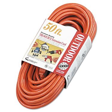 Imagem de Coleman Cable 42188804 CCI Cabo de extensão de três receptáculos, 1,5 m, 3 tomadas, 14/3 Awg, 1,5 m, vermelho