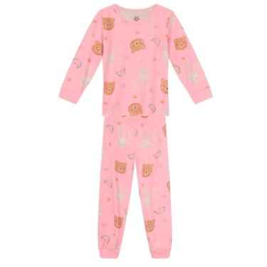 Imagem de Pijama Infantil Menina de Ursinho - Rosa - Brandili