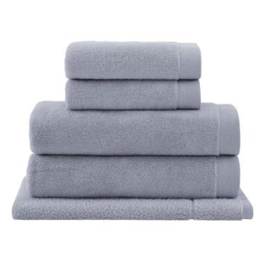Imagem de Jogo de Toalhas 5 peças Jacquard Felpuda Buddemeyer - Dual Air, Silver