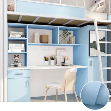 Imagem de Papel de parede autoadesivo de material de PVC engrossado para renovação de dormitório papel de parede de armário de mesa impermeável e à prova de umidade adesivos de parede decorativos de