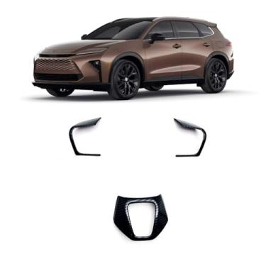 Imagem de TENWIND Tampa da moldura do painel do painel do console central do carro compatível com acessórios Toyota Crown Signia 2025+ (fibra de carbono)