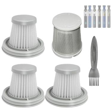 Imagem de Chuancheng Filtro de substituição Hepa para Fanttik série V8 para Fanttik Slim V8 Apex / V8 Mate para aspirador de pó sem fio Fanttik Slim V10 Mate, 1 pré-filtro de aço inoxidável, 3 filtros Hepa