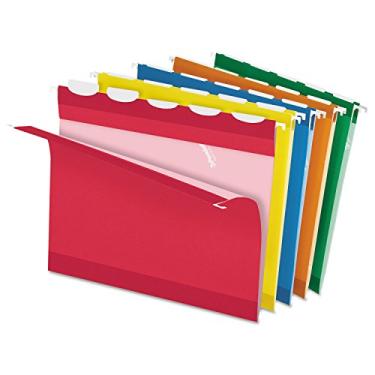 Imagem de Pendaflex Pastas suspensas reforçadas Ready-Tab, tamanho carta, cores sortidas, 5 abas, 25/BX (42592)
