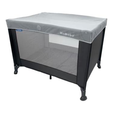 Imagem de Berço Portátil Infantil Cercado Desmontável Com Mosquiteiro Adventure Cinza Kababy