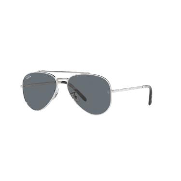 Imagem de Óculos de Sol Ray-Ban New Aviator 0RB3625 003/R5 Tam 58 / Prata - Lentes Azul