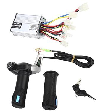 Imagem de Qanyegn 48V 1000W Speed Controller acelerador kit de aderência, controlador de caixa de velocidade escovada do motor de bicicleta elétrica com acessório de aderência de giro do