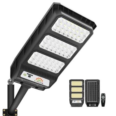 Imagem de Leddictive Luz de rua solar ao ar livre, sensor de movimento do crepúsculo para baixo de 6500 K, lâmpada de rua alimentada por energia solar LED para uso externo com controle remoto para