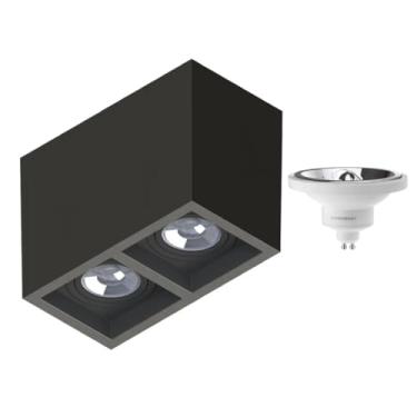 Imagem de SAVE ENERGY - Plafon Sobrepor P/ 2 Lâmpada Boxit + 2 Lâmpada AR111 12W 4000K