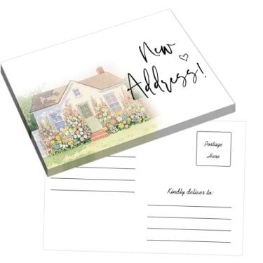 Imagem de Besttile Novos cartões postais de endereço Mudança de cartões de endereço que movemos, cartões de aviso de mudança de 10 x 15 cm para presentes de aquecimento de casa, 50 peças