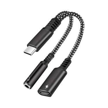 Imagem de Adaptador De Áudio USB-C Para Conector De Fone De Ouvido De 3,5 Mm Com
