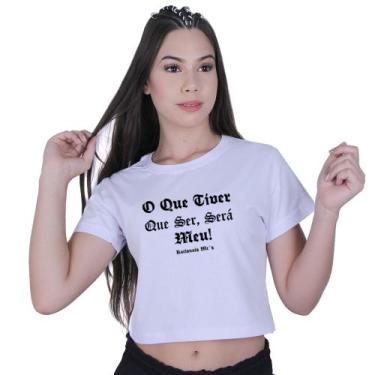 Imagem de Blusinha Cropped Algodão Será Meu Racionais Mcs - Lafre, Branco, G