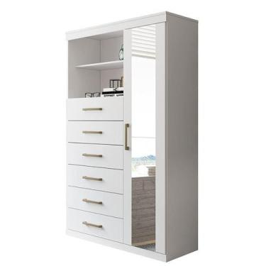 Imagem de Multi-Cômoda Marabá 1.6 1 Porta e 6 Gavetas com Espelho - Santos Andir