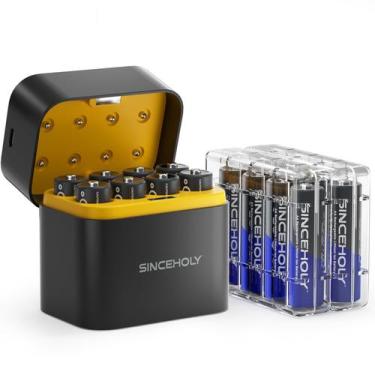 Imagem de Baterias AA de lítio recarregáveis SINCEHOLY 3600mWh (pacote com 16)