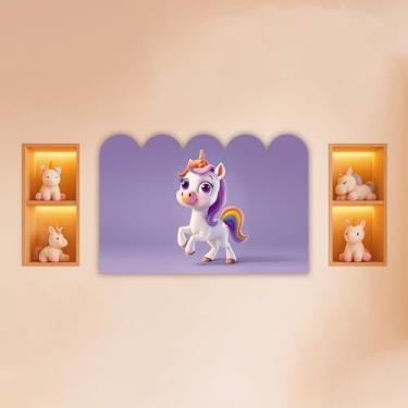 Imagem de Cabeceira de Cama Decorativa Infantil para Quarto de Meninas - Tema Unicórnio (CabCerq-0062)