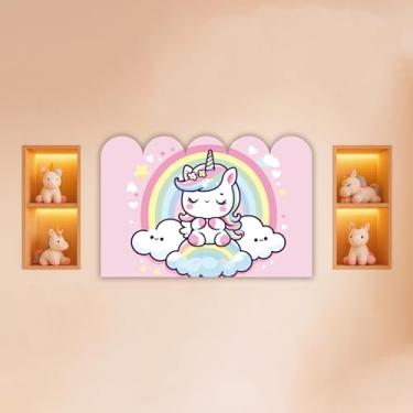 Imagem de Cabeceira de Cama Decorativa Infantil para Quarto de Meninas - Tema Unicórnio (CabCerq-0064)