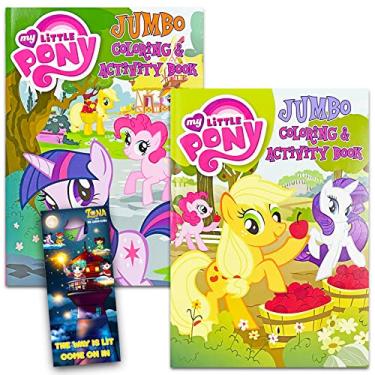 Imagem de Conjunto de 2 livros de colorir jumbo My Little Pony - Rasgue e compartilhe - 96 páginas - Livro de colorir e atividades perfeito para qualquer fã de My Little Pony!