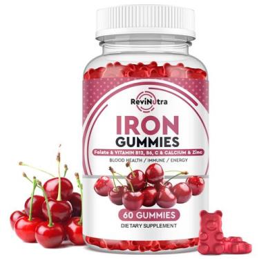 Imagem de Suplemento de ferro RevinUtra Iron Gummies com zinco, cálcio 60 ct