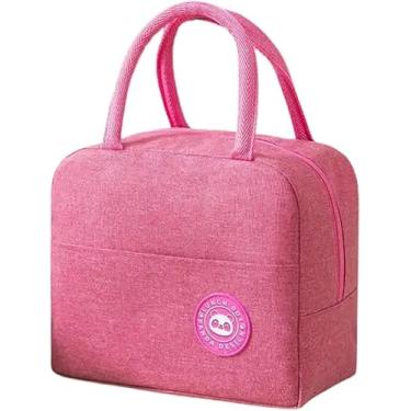 Imagem de Bolsa Térmica para Refeições, 4L, 22x19x13cm, Poliéster com Manta Térmica, Rosa
