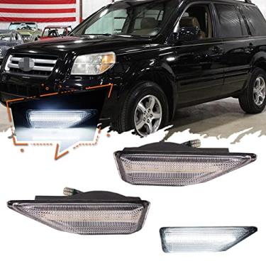 Imagem de TurningMax Para 2006 2007 2008 H-onda Pilot, Honda Element SC 2009 2010 para-choque dianteiro para-choque lateral do passageiro luzes marcadoras 34301S9VA01 HO2571100 34301-S9V-A01 lentes