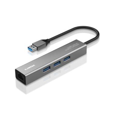 Imagem de Hub 3 Portas USB 3.2 + LAN GIGAbit, Linha Aluminium, 24129466, COMTAC