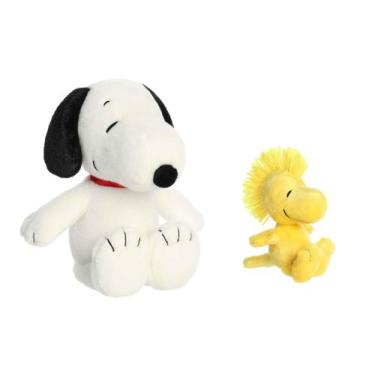 Imagem de Pacote de pelúcia Aurora Peanuts Floppy Legs Snoopy 30 cm e Woodstock 
