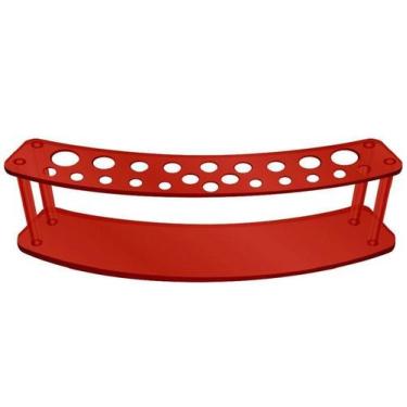 Imagem de Expositor Acrílico 5mm Vermelho com 22 Cavidades Para Pincéis - Santa 