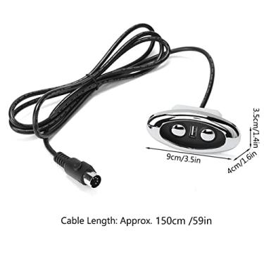 Imagem de Ailgely Sofá Elétrico Controlador LED Luz de Fundo 2 Botão A Chave de Controle da Mão Com Entrada de Porta USB 12-29V Saída USB 5V-2A, Com Função de Luz de Fundo do LED, Instalação (Cabeça reta)
