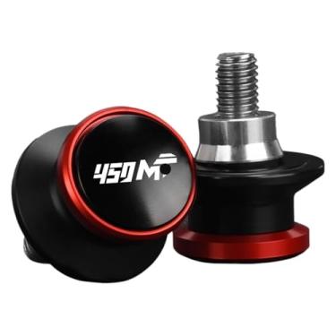 Imagem de Compatível com 450MT 450 MT 2024 2025 2026 acessórios de motocicleta CNC alumínio bobinas deslizantes de braço oscilante 10 mm 450 mt 450 Mt (vermelho M10)