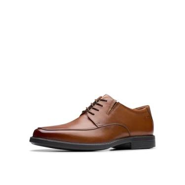 Imagem de Clarks Avental masculino Oxford Cosgrove, Couro marrom escuro, 44