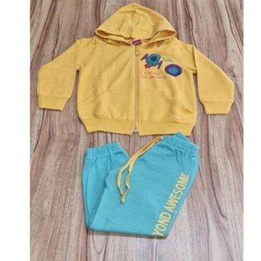 Imagem de Conjunto Infantil Masculino Inverno Com Capuz Amarelo Foguete 2-Masculino