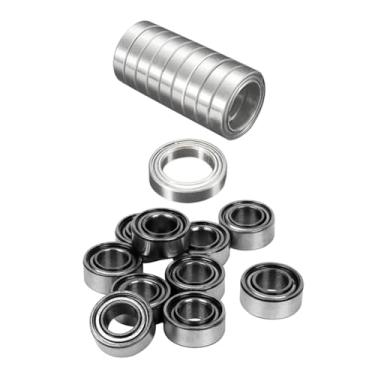 Imagem de Rolamento de esferas radial métrico blindado metálico selado miniatura 10 peças Modelo: MR105 ZZ 5X10X4MM e 10pcs 6701 ZZ 12X18X4MM