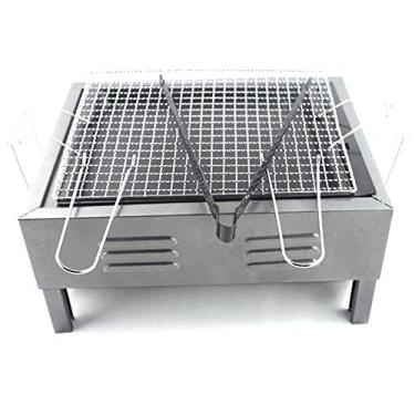 Imagem de Churrasqueira ao ar livre, churrasqueira a carvão, portátil, leve, ferramentas para churrasqueira para churrasqueira ao ar livre, cozinhar, acampar, caminhadas, piqueniques
