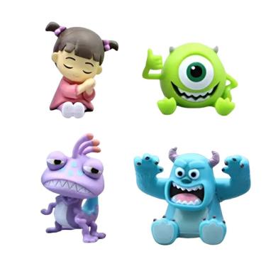 Imagem de Kit 4 Bonecos Monstros Sa Sulley Mike Boo E Randall Miniaturas Pvc