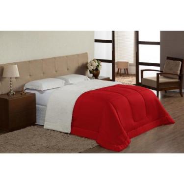 Imagem de Coberdrom Casal Queem - Linda Casa, Vermelho