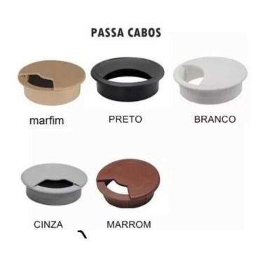 Imagem de Acabamento Passa Fio 59mm 2 Marrom E 8 Marfim - comercialoliveira