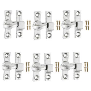 Imagem de Tranqueta Fecho Trinco Bico Virado Porta Janela Kit 06 Un - Alianca