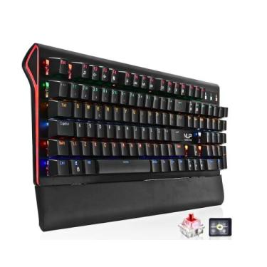 Imagem de Teclado Gamer Mecânico Switch Red Led Rgb Rainbow 7 Cores 12 Funções -