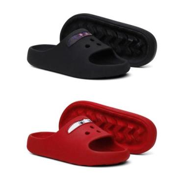 Imagem de Kit 2 Chinelo Slide Infantil Papete Confortavel Personagem Desenho Ani