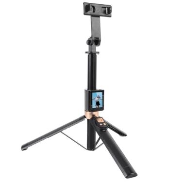 Imagem de aqxreight Telefone Selfie Stick Tela de 2 Polegadas Com Controle Remoto 12 a 67 Polegadas Extensível Portátil Selfie Stick para Gravar Facilmente para Conectar o Mirr do Telefone Phone StickPhone