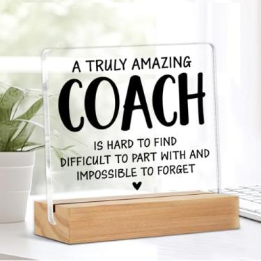 Imagem de Presentes de agradecimento Coach para homens mulheres professores presentes de agradecimento para treinador placa decorativa de mesa de acrílico placa de prateleira de mesa decoração
