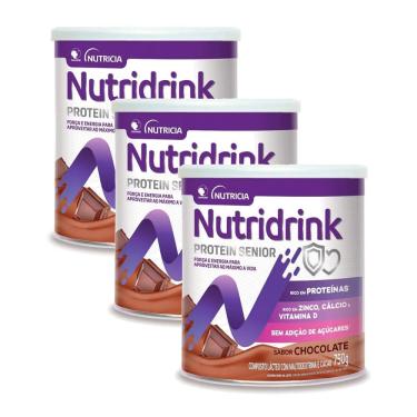Imagem de Kit 3 Nutridrink Protein Senior Sabor Chocolate 750g