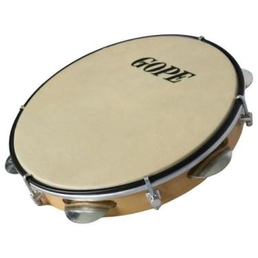 Imagem de Pandeiro Gope 10 polegadas em Madeira e Pele Animal