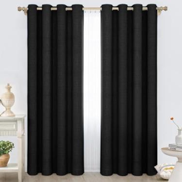 Imagem de Cortina Blackout/Blecaute 2,80m x 1,80m Com Voil Quarto/Sala/Casa Corta Luz em Tecido com Ilhós (Caqui)