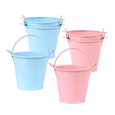 Imagem de Yoodelife Mini baldes de metal, pequenos baldes de lata galvanizados coloridos de 5 cm, balde de artesanato com alças para lembrancinhas de festa de casamento, suculentas, Páscoa, Halloween, artigos