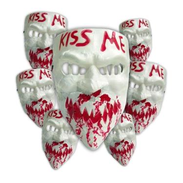 Imagem de 10 Máscara Branca Filme Uma Noite De Crime Terror Carnaval Cosplay Halloween