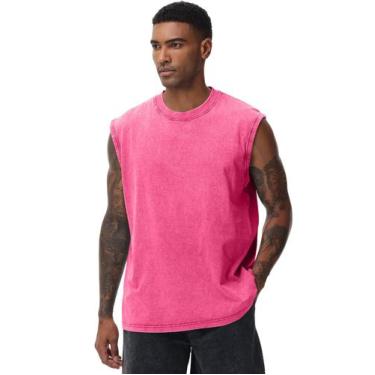 Imagem de Camiseta sem mangas SnowElve Workout masculina rosa
