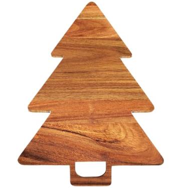 Imagem de Tábua de charcutaria para árvore de Natal - travessa em forma de árvore de Natal de bambu, tábua de queijo, bandeja de aperitivo, bandeja de servir sushi para restaurante doméstico